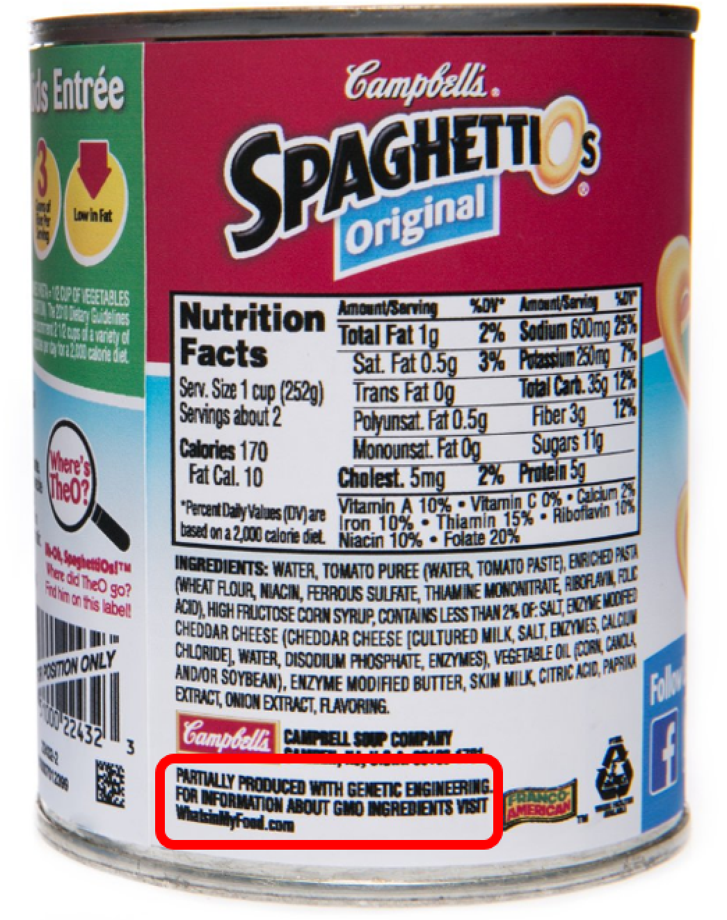 genetically modified food label