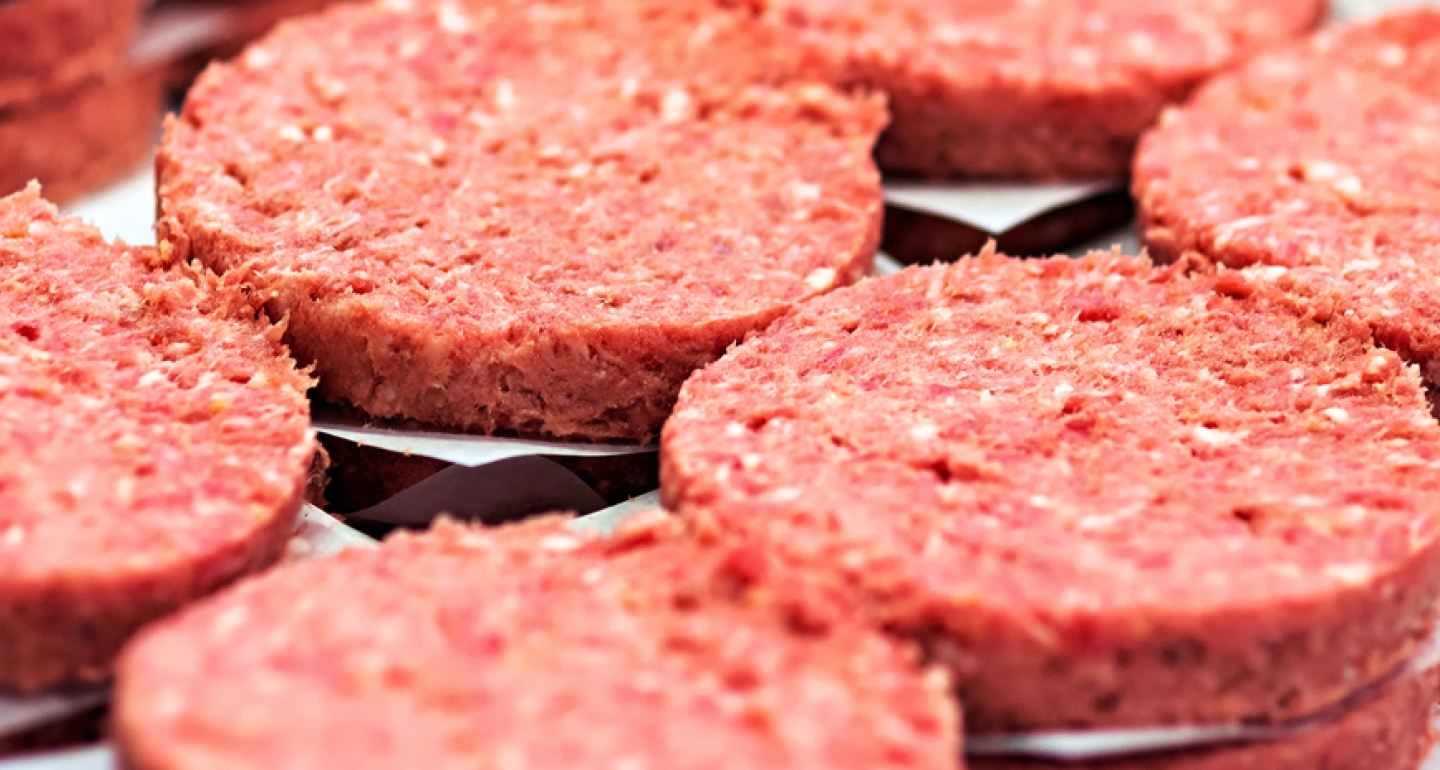 raw beef patties