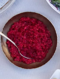 cranberry relish in a bowl