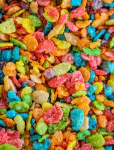 cereal with food dyes