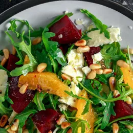 a plate of salad