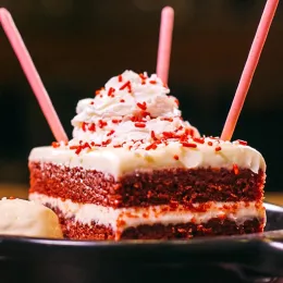 TGI Fridays red velvet sparkler cake