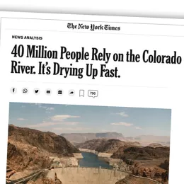 New York Times article about the Colorado river drying up