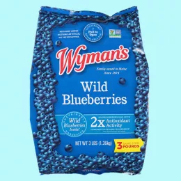 bag of frozen wild blueberries