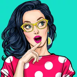 pop art image of woman