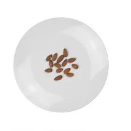 almonds on plate