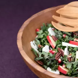 kale salad with fruit and nuts