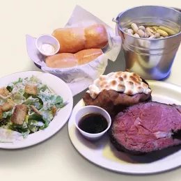 Texas Roadhouse prime rib dinner