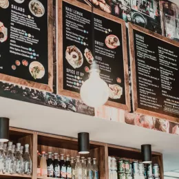 restaurant menu board