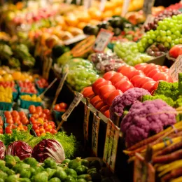 vegetables in a market