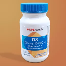 a bottle of vitamin d pills