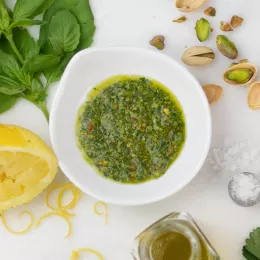 pistachio lemon pesto