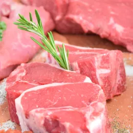 Cuts of steak with rosemary