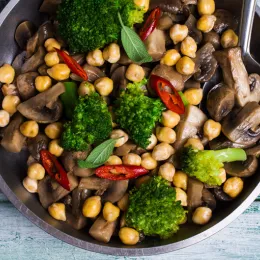 vegetables in a skillet