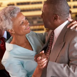 older couple dancing together