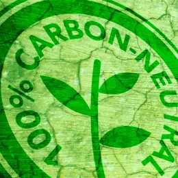 carbon neutral seal with green tint