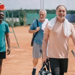 People playing tennis