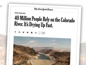 New York Times article about the Colorado river drying up