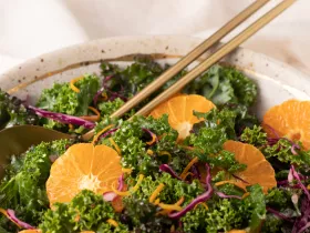 citrus and winter greens salad