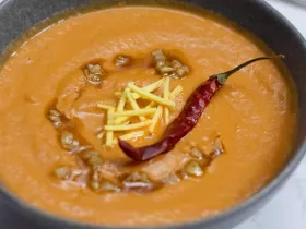 a bowl of Indian lentil soup