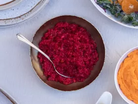 cranberry relish in a bowl