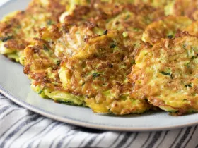 zucchini pancakes on a plate