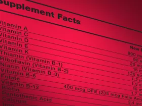 multivitamin label