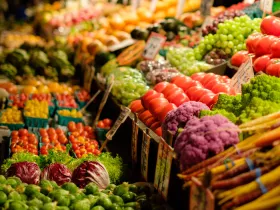 vegetables in a market