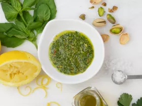 pistachio lemon pesto