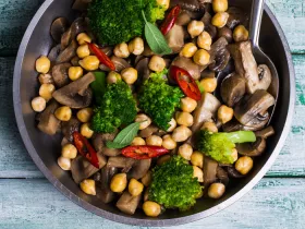 vegetables in a skillet