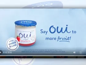 ad for Oui yogurt