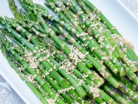 Asparagus with Tahini Sauce
