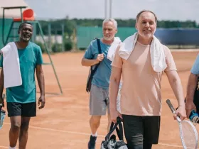 People playing tennis