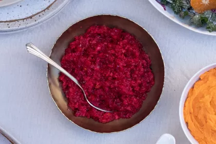 cranberry relish in a bowl