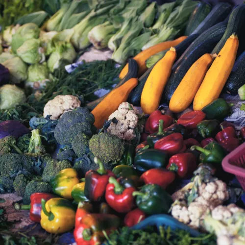 Produce on display for purchase