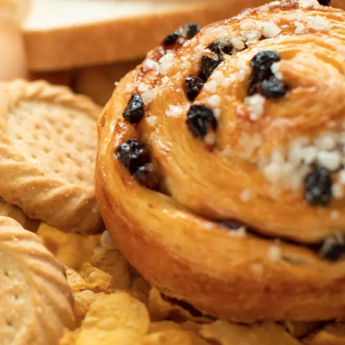 close up of cookies and pastry