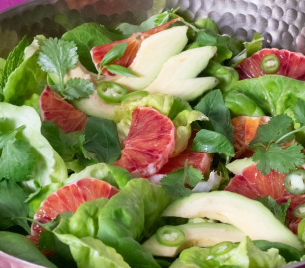 blood orange and avocado salad