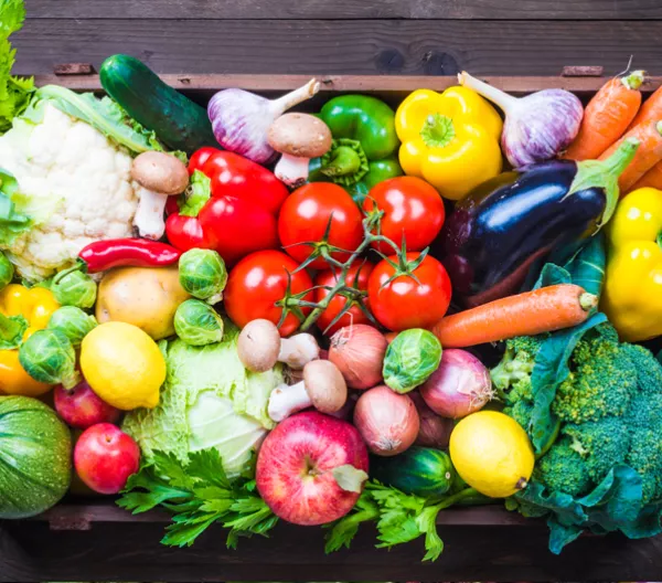 fresh fruit and vegetables