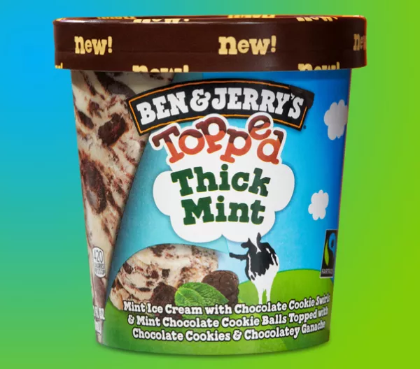 ben & jerry's topped thick mint ice cream