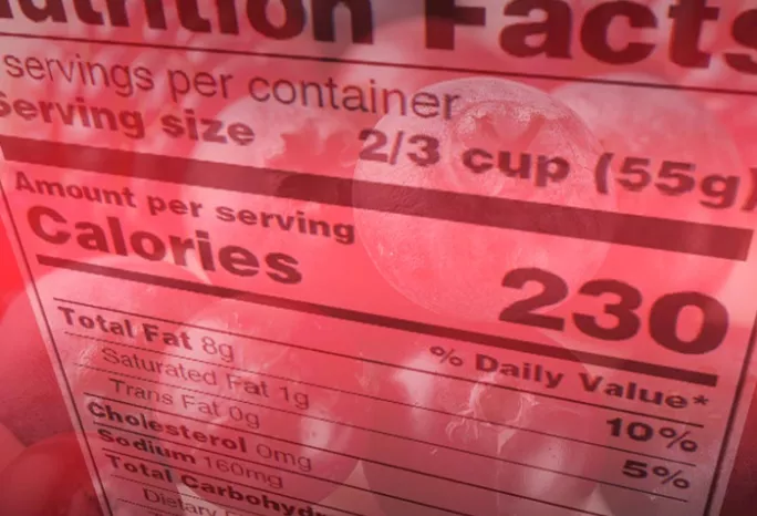 nutrition facts label