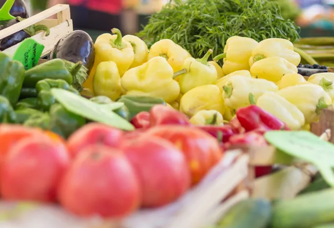 vegetables in the market