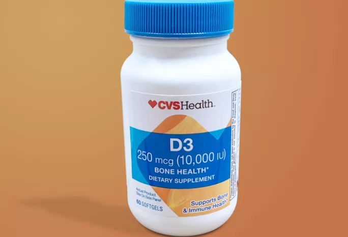 a bottle of vitamin d pills