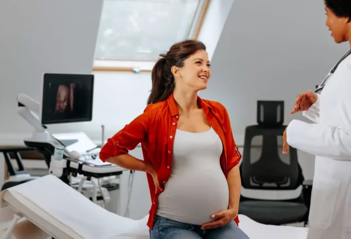 A pregnant woman visits the doctor