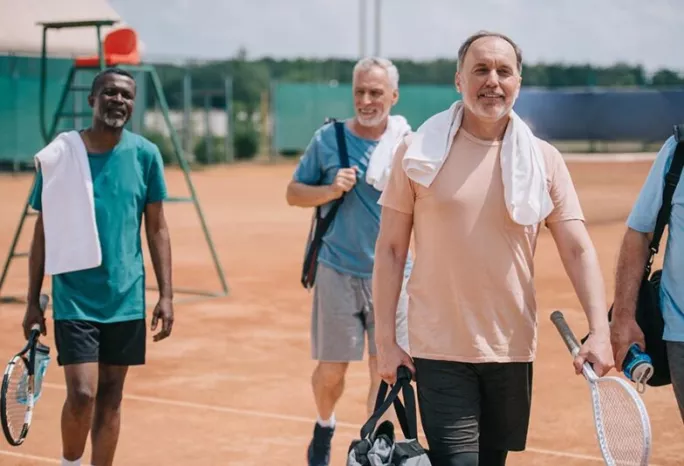 People playing tennis