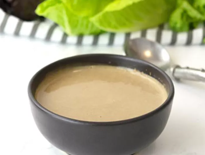 sesame dressing in a bowl