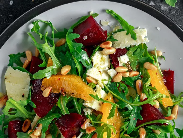 a plate of salad