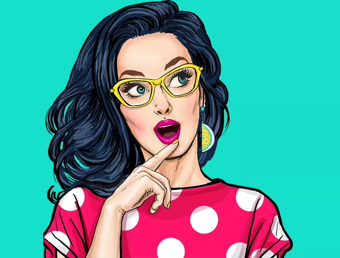 pop art image of woman