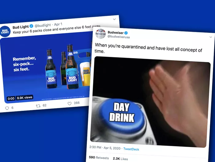 Bud Light and Budweiser tweets