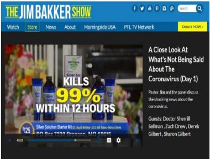 CSPI urges FDA enforcement action on televangelist Jim Bakker s