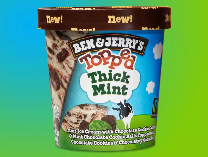 ben & jerry's topped thick mint ice cream